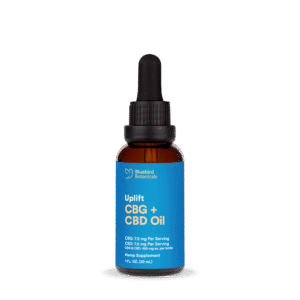 Bluebird Botanicals, Uplift CBG + CBD Oil 7.5mg, Full Spectrum, 1fl oz, 450mg CBG + 450mg CBD