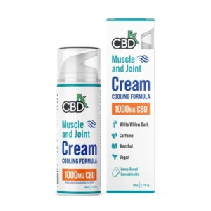 CBDfx, CBD Cream For Muscle + Joint: Cooling Formula, Broad Spectrum THC-Free, 1.7fl oz, 1000mg CBD