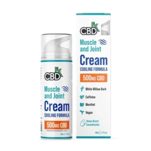 CBDfx, CBD Cream For Muscle + Joint: Cooling Formula, Broad Spectrum THC-Free, 1.7fl oz, 500mg CBD