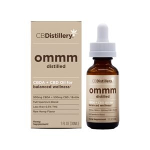 CBDistillery, Ommm Distilled CBDA + CBD Oil for Balanced Wellness, Full Spectrum, 1fl oz, 500mg CBDA + 500mg CBD