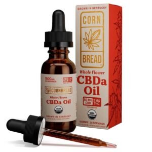 Cornbread Hemp, Whole Flower CBDA Oil, Full Spectrum, 1fl oz, 60mg THC + 1500mg CBDA