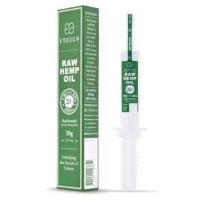 Endoca, Raw Hemp Oil Extract 20%, Full Spectrum, 0.33oz, 2000mg CBD+CBDa