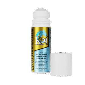 Koi CBD, Pain Relieving Gel Roll-On, Broad Spectrum THC-Free, 3fl oz, 1500mg CBD