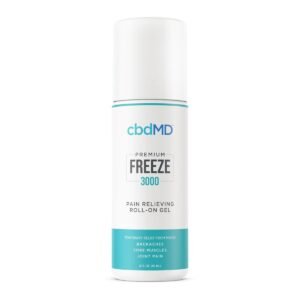 cbdMD, CBD Freeze Roller Gel, Broad Spectrum THC-Free, 3fl oz, 3000mg CBD